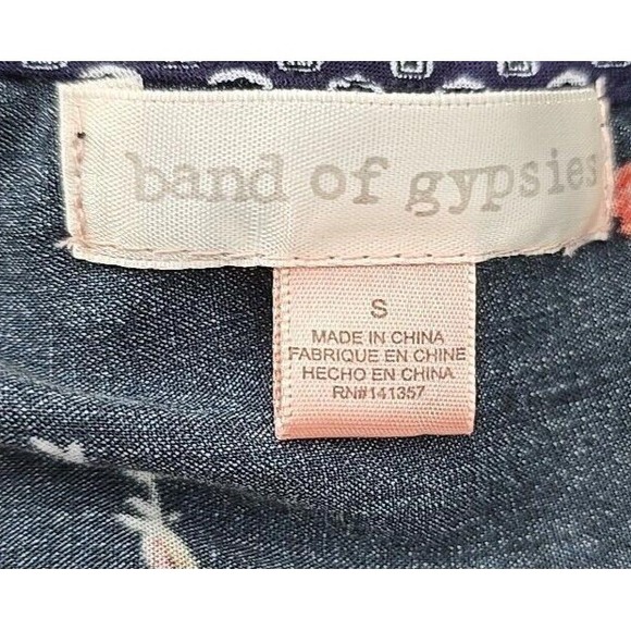 Band of Gypsies Boho Print Sleeveless Mini Dress Size S Womens Babydoll Y2K - Picture 8 of 8